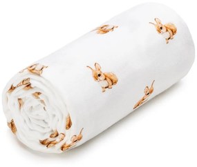 Prosop pentru copii alb din muselină 100x120 cm Bunny – T-TOMI