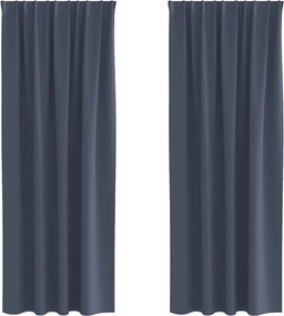 vidaXL Perdele Opaque cu Inel 2 pcs Antracit 260 x 140 cm Poliester