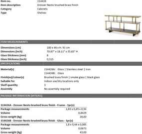 Raft elegant design modern Nesto alama 180x46cm 114426 HZ
