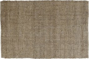 Covor din iută împletit manual, antiderapant, maro natural, 200 x 300 cm, 3000 GSM, „Jute Carpet"