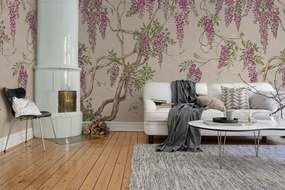 Tapet Wisteria Tree, Dusty Pink, Rebel Walls