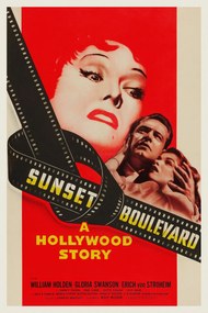 Reproducere Sunset Boulevard (Vintage Cinema / Retro Movie Theatre Poster / Iconic Film Advert), (26.7 x 40 cm)