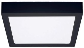 Plafonieră LED/24W/230V 3000/4000/6000K negru pătrat Solight WD175-B