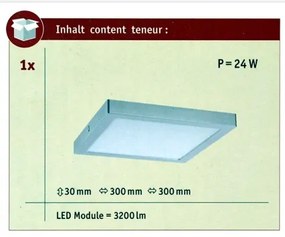 Plafonieră LED/22W Paulmann 70982 ABIA 230V
