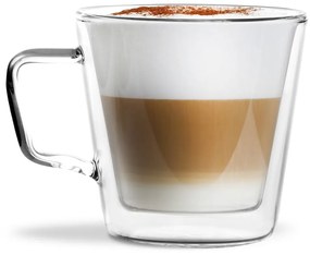 Căni 2 buc. pentru cappuccino/cu perete dublu din sticlă 350 ml – Vialli Design