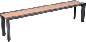 Bancă de grădină gri închis/maro din metal Silea – Garden Pleasure