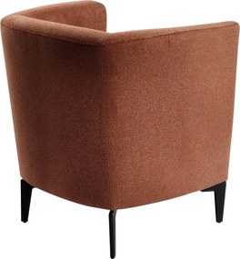 Fotoliu de design, teracota/negru, KAPY