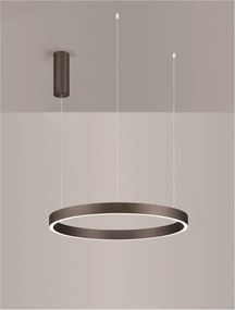 Lustra LED circulara ELOWEN 60cm, maro