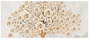 Tablou cu copac cu flori (120x50 cm)