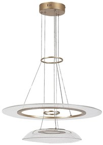 Lustra LED suspendata din metal auriu Zofrael D-55cm