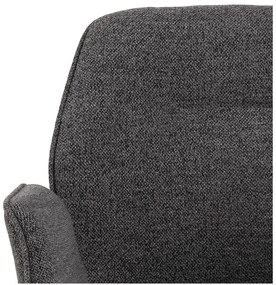 Scaun de sufragerie gri închis tapițat Aura – Actona