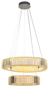 Lustră LED dimabilă pe cablu LED/65W/230V 3000-6500K crom + telecomandă