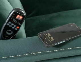 Fotoliu recliner cu functie de masaj Neptun M velvet bleumarin Blu86