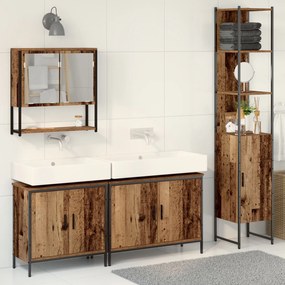 vidaXL Set de mobilier pentru baie 4 pcs Maro 33 x 33 x 185.5 cm