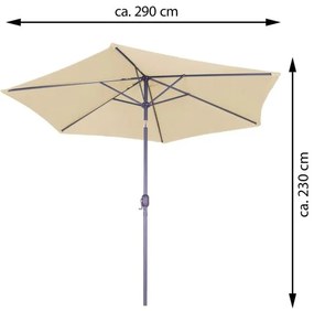 Umbrela pliabila 2,9 m - bej