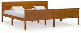 322194 vidaXL Cadru de pat, maro miere, 200x200 cm, lemn masiv de pin
