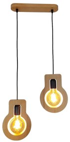 Lustra rustica fabricata manual din lemn YOKO 2L