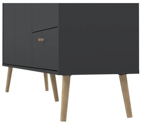 Comodă gri antracit joasă 149x82 cm Bodo – Tvilum