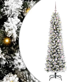 vidaXL Brad de Crăciun artificial Alb 150 cm PVC și metal și plastic