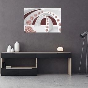 Tablou - Arcade 3D cu flori (90x60 cm)