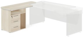 Container portuar TopOffice Premium, stânga, salcâm deschis