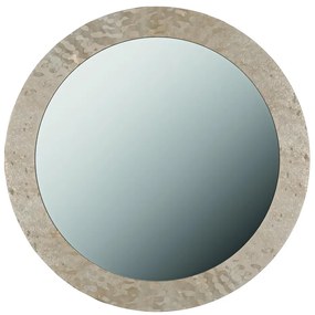 STONES Oglindă de perete cu ramă din sticlă coaptă de culoare bronz. Cadru metalic. 100cm X 100cm H. 0cm | Aosom Romania