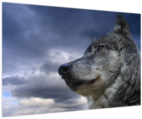 Tablou - Cap de lup (90x60 cm)