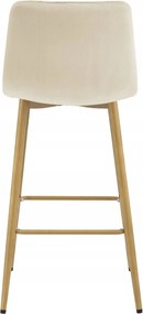 Scaun de bar POZZA VELVET, crem