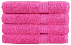 vidaXL Prosoape de saună premium SOLUND 4 buc. roz 80x200 cm 600 gsm