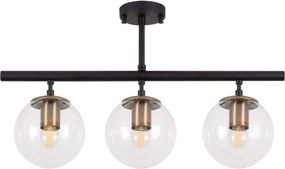 Lustra ATMACA 10275, negru/transparent, metal/sticla, 60x15x40 cm