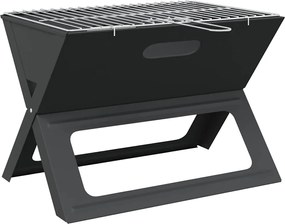 vidaXL Grătar exterior Negru 46 x 31 x 31 cm Oțel