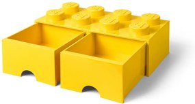 Cutie depozitare cu 2 sertare LEGO®, galben