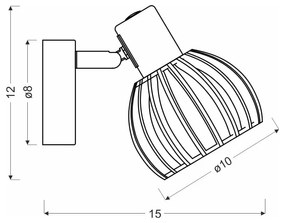 Aplică de perete albă-în culoare naturală ø 10 cm Atarri – Candellux Lighting