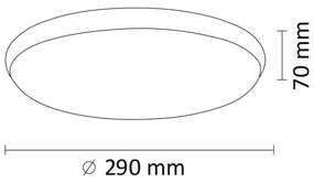 Plafonieră LED KERN LED/15W/230V Nichel