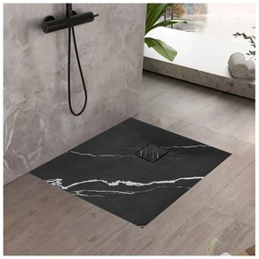 Rea Magnum cadita de dus patrata x90 cm negru REA-K7008