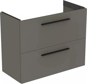Dulap baza suspendat Ideal Standard i.life S 2 sertare gri 80 cm