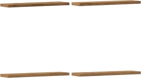 vidaXL Rafturi de perete, 4 buc., stejar artizanal, 40x10x1,5 cm, lemn