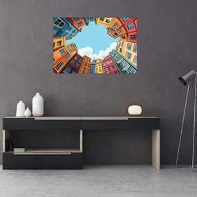 Tablou - Între case (90x60 cm)