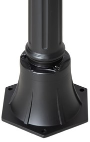 Outsunny Lampa de Gradina cu Celule Solare din Sticla Securizata, Iluminat Exterior 194 cm Inaltime, Lampa de Gradina cu 19 LED-uri 130 Lumen 3000K pentru Gradina, Decor Balcon, Negru | Aosom Romania