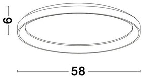Plafoniera LED dimabila design circular PERTINO D-58cm