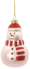 Ornament de Crăciun lucrat manual din sticlă ø 7 cm Snowman – Sass &amp; Belle