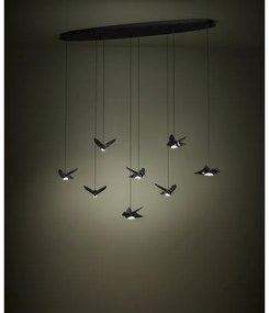 Lustră LED dimabilă pe cablu Eglo 390055 PARATEBUENO 8xLED/4,2W/230V negru