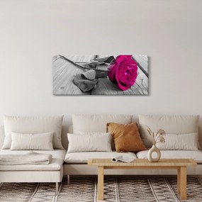 Tablou - Trandafir roz (120x50 cm)