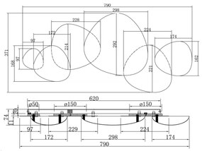 Aplica de perete LED design decorativ ambiental Jack-stone argintiu