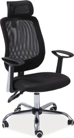 Scaun de birou negru FLEXISEAT Q-118RC
