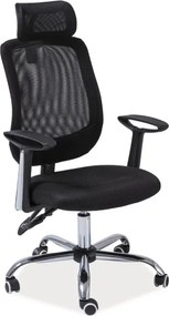 Scaun de birou negru FLEXISEAT Q-118RC
