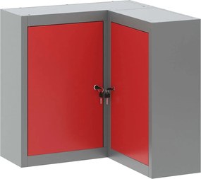 vidaXL Dulap pentru unelte cu raft Roșu și gri 55 x 55 x 55 cm