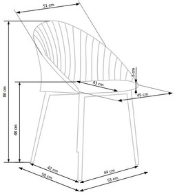 Scaun de bucaterie Bente, gri/negru