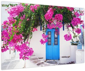 Tablou - Casă tradițională grecească (90x60 cm)
