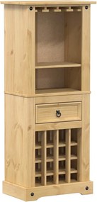 vidaXL Raft pentru vin „Corona” 56x35x134,5 cm, lemn masiv de pin